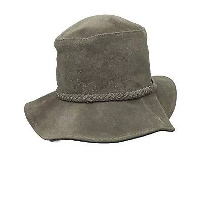 Minnetonka Mens Genuine Leather Boonie Hat 9751 Foldable Size Small • $26