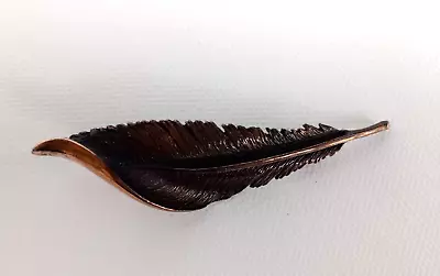 Vintage Hollywood Coppertone Feather/Leaf Brooch • £6