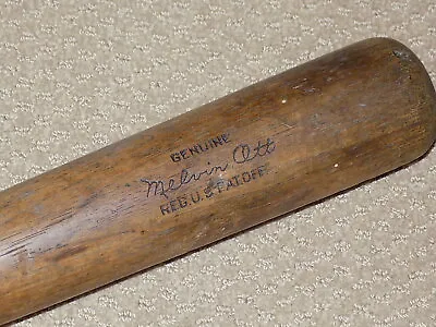 Mel Ott H&B Vintage Hickory Baseball Bat New York Giants HOF • $795