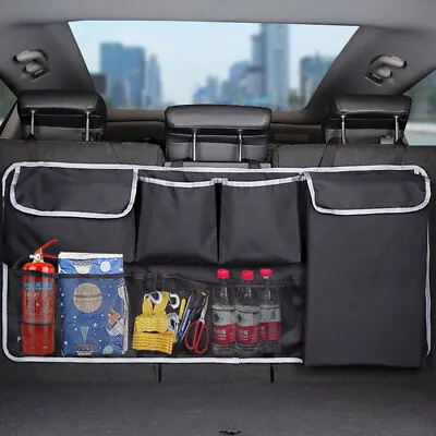 Universal Car Auto Trunk Organizer Rear Seat Storage Bag Holder Mesh Net Pocket • $25.10