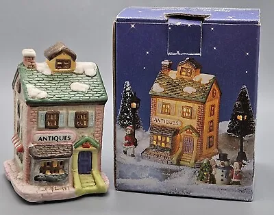 Miniature Olde Town Village Porcelain Antique Shop.  4 3/4  Tall. Perfect! • $14.95