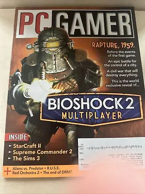 Pc Gamer Magazine July 2009 Bioshock 2 Rapture 1959  • $10.99