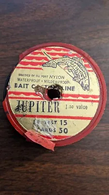 Vintage Jupiter Nylon Bait Casting Line = 50 Yards Of 15 Lb. Test • $7