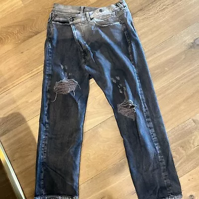 R13 Black Ombré Denim Crossover Jeans Size 29 • $200