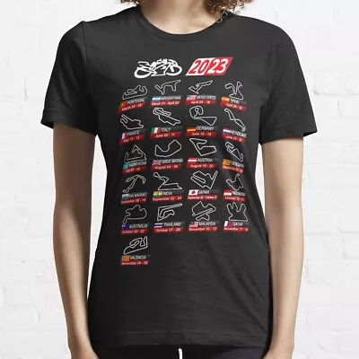 Calendar Season 2023 Motogp Circuits Sport V2 Essential T-shirt Size S-5XL • $19.99