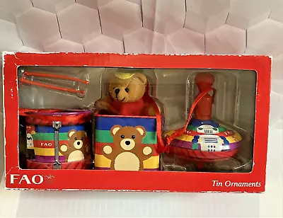 FAO Schwarz Tin Toy Christmas Tree Ornaments 2010 Toys  R  Us • $19