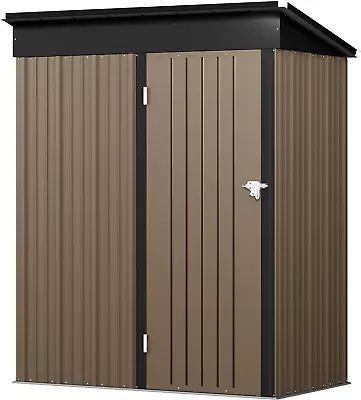 Outdoor Storage Shed 5 X 3 FT Metal Tool Shed Lockable Storage Garden House Wit • $177.16