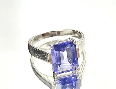 R2687P Mt St Helens Twilight Purple Helenite RT.7x9mm 1.6Ct Sterling Silver Ring • $36