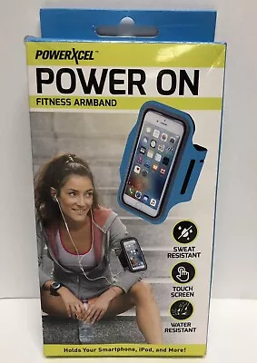 PowerXcel Power On Fitness Armband Holds Smartphone IPod & More! • $9.99