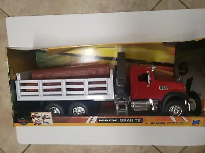 New 1/18th Mack Granite Log Trailer Truck In Red With Logs 17126 Brand New • $51
