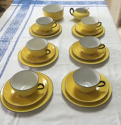 Myott & Son Sunny Yellow 20 Piece Tea Set • £22