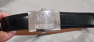 Vintage Moschino Slide Black Belt Sz 32 -36  • $99.99