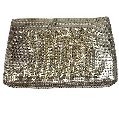 Artistry Gold Color Metal Mesh Prom Wedding Chain Clutch Makeup Bag Purse • $13.95