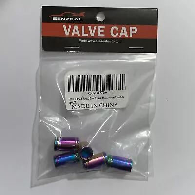 Colorful Tire Air Valve Caps Pressure Nozzle For Cars SUV Bike Bling 5pc Plain • $9.99