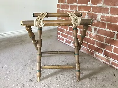 Vtg Folding Solid Wood Luggage Stand - From Priscilla Presley Estate Sale • $70