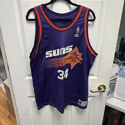 $30 • Buy Vintage 90's Charles Barkley #34 Phoenix Suns Champion NBA Jersey Size 48