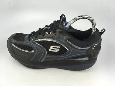 Skechers Shape Ups XF Accelerator Black Blue Active Workout Shoes Sz 8 US 12320 • $29.99