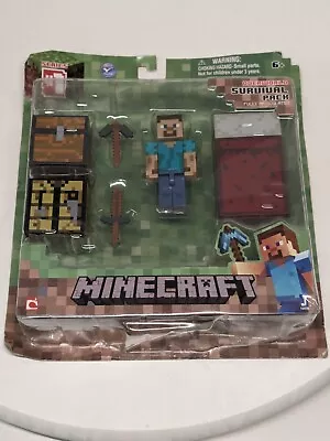 Minecraft Overworld Survival Pack Steve Series 1 Fully Articulated NEW-Free Ship • $19.99