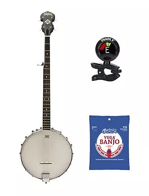 Washburn 5-String Open Back Banjo W/ Clip-on Tuner & Extra Strings Set • $309.99