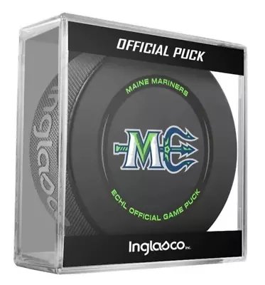ECHL Maine Mariners 5th Anniversary 2023-24 Official Game Hockey Puck In Cube • $18.95