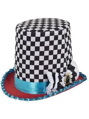 Halloween Fancy Dress Mad Hatter Top Hat Chequered • £6.99