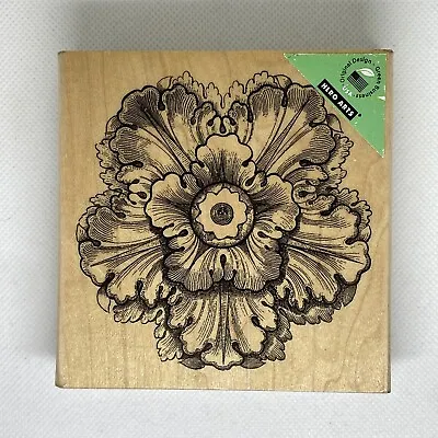 HERO ARTS Rubber Stamp ROSETTE Wood Mounted  X-L    • $20.49