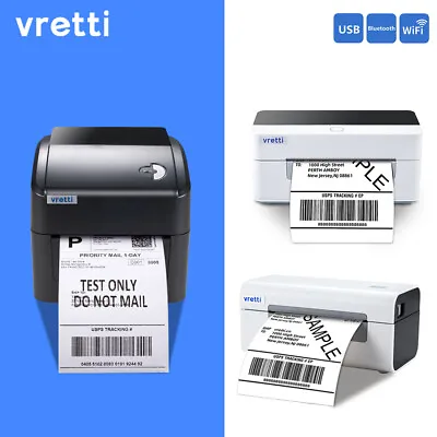 Vretti Thermal Printer WiFi/Bluetooth/USB+4x6 Shipping Label Barcode Royal Mail • £43.19