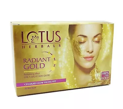 Lotus Herbals Radiant Gold Facial Kit 37gm For Great Skin Glow Free Shipping • $12.97