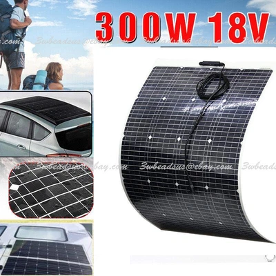 $119.99 • Buy 300W Flexible Solar Panel 18V Battery Charger Kit Car Camping DIY RV Marine Boat