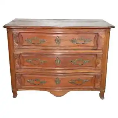 Late 18th Century French Country Walnut Commode With Bronze Hardware • $3505.50