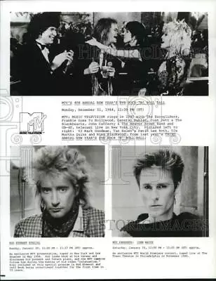 1984 Press Photo MTV New Year's Eve Rock 'n' Roll Ball Rod Stewart John Waite • $19.99