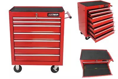 7 Drawer Steel Rolling Tool Cart With Wheels Lockable Tool Boxes & Storage Chest • $205.99