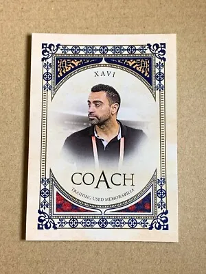 XAVI Sapphire COACH /15 Game Worn Patch Jersey 2021-22 Futera Unique #CH19 Spain • $150