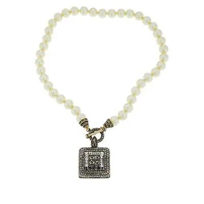 $29.99 • Buy Heidi Daus   Tantalizing   Clear Swarovski Crystal Beaded Toggle Drop Necklace