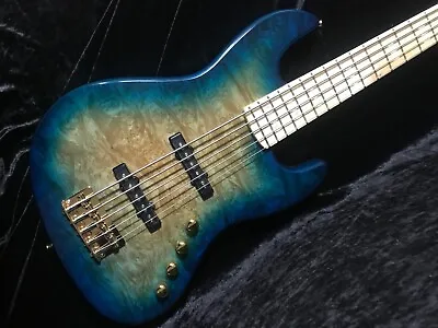 Swing Jazz 5V Blue Burst 5-String Bass Guitar • $399