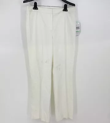 LE SUIT Mid Rise Straight Leg Dress Pants Vanilla Ice Size 8 NWT FLAW • $10