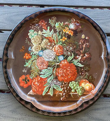Vintage Daher Decorated Ware 11101  Floral Tin Tray 12” • $11