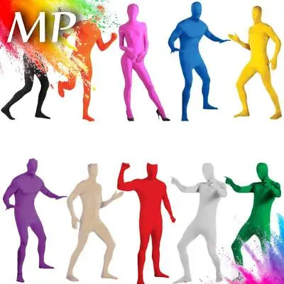Adult Men Women Spandex Costume Full Body Suit Invisible Halloween Christmas NEW • £11.74