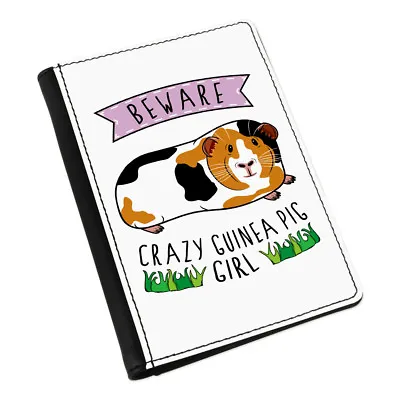 £16.50 • Buy Beware Crazy Guinea Pig Girl Passport Holder Cover Case - Funny Animal Pet