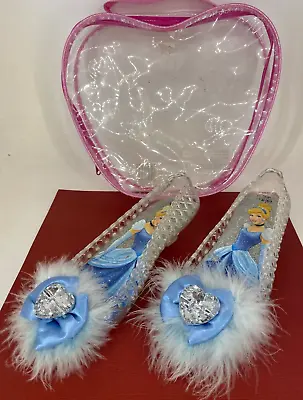 Disney - CINDERELLA -  Princess Dress Up Jelly Shoes - Size 13-1 Age 9/10 • $34