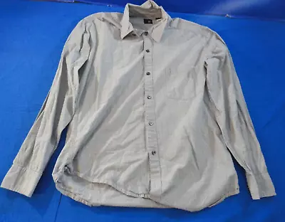 Jf J. Ferrar 100% Cotton Modern Fit Light Gray Long Sleeve Button Up Shirt L • $19.75