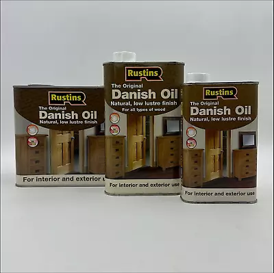 Rustins Wood Danish Oil - All Sizes - Natural Finish & Food Safe • £46.29