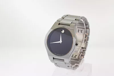 Movado Men's 0605619 Fiero Tungsten Carbide Black Dial Watch • $1087.20