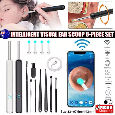 Wi -Fi Visible Wax Elimination Spoon USB 1080P HD Load Otoscope AU • $22.58