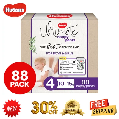 $80.90 • Buy Huggies Ultimate Size 4 10-15kg Nappy Pants 88pk