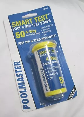 Poolmaster 22211 Smart Test 4-Way Pool And Spa Test Strips Water 50Ct NIP NEW • $4.99