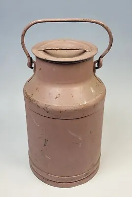 Vintage 5 Gallon Painted Steel Milk Churn Complete With Lid And Handle • $94.72