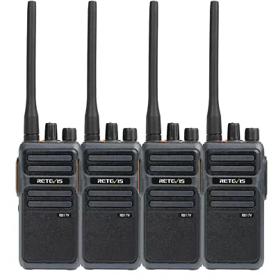 4*Retevis RB17V MURS Walkie Talkie VHF USB-C Charging 4400mAh 2Way Radios  • $89.99