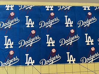 8”x 23” LA Dodgers MLB Baseball Sports Cotton Quilting Fabric Scrap • $3