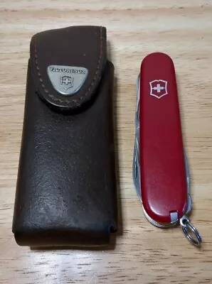 Victorinox Officer Suisse RED Swiss Army Knife And Case SWISS MADE! • $75